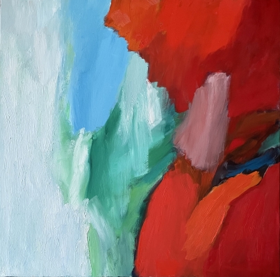 Feuer und Eis, 80x80cm, 2019